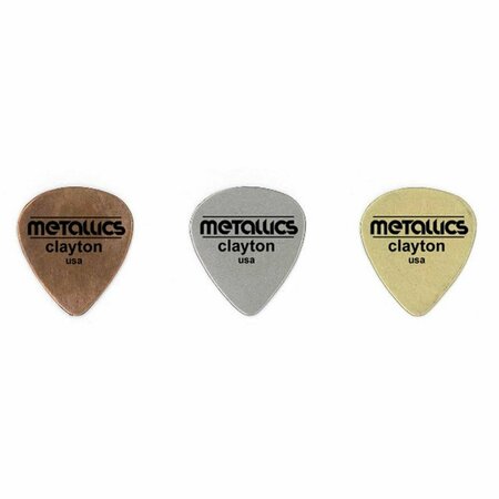 CLAYTON BMS-3 Brass Metallics Standard Guitar Picks, 3PK BMS/3